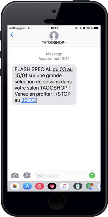 Les salons de tatouage envoient des SMS professionnels pour communiquer facilement, notamment grâce aux sms promotionnels