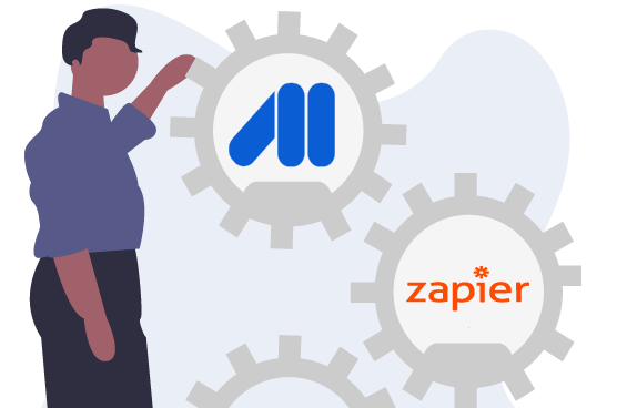 personne envoyant des sms avec zapier