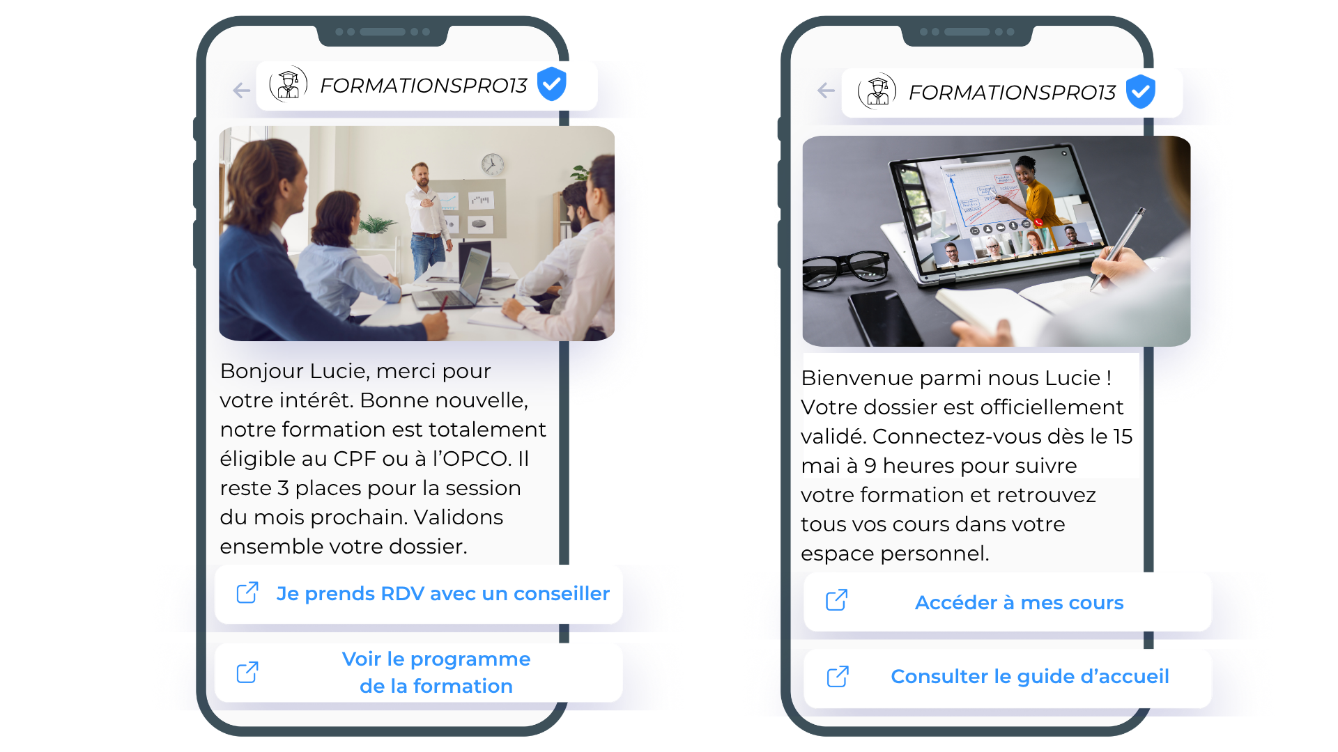 Exemples de RCS pour la formation professionnelle