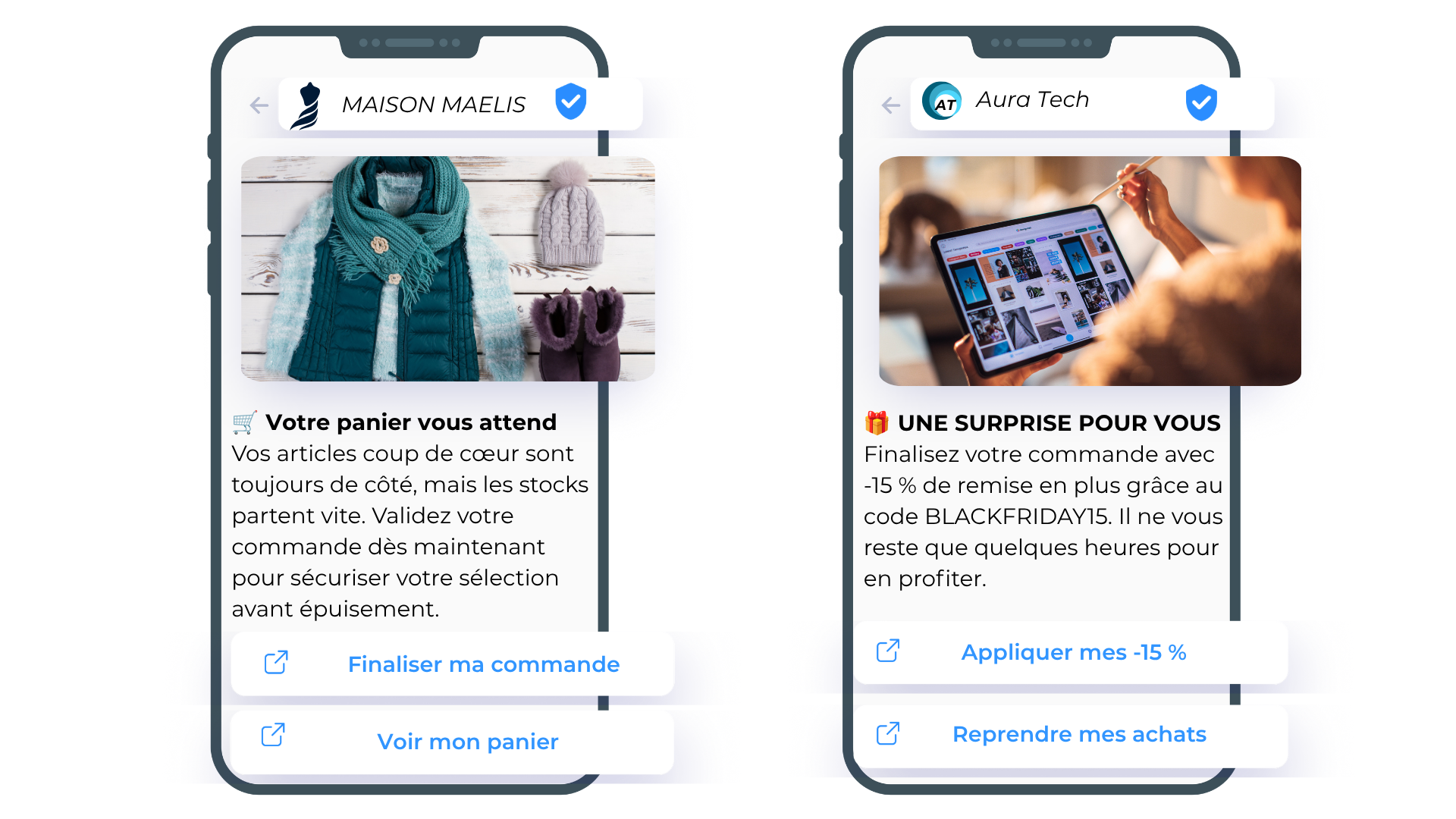Relancez vos paniers abandonnés directement sur le mobile de vos clients avec le RCS.