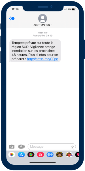 exemple d'alerte météo