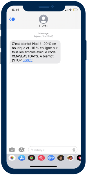 exemple de SMS saisonnal